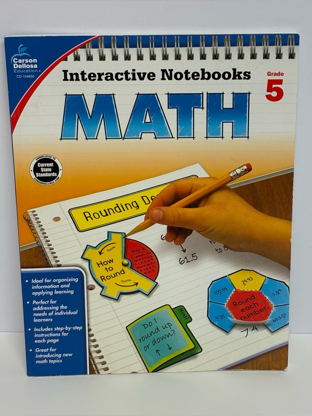 Carson Dellosa MATH Grade 5 Resource Book Interactive Notebooks Workbook